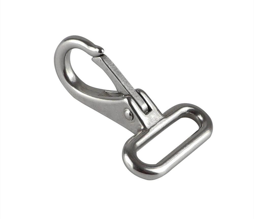 Heavy Duty Stainless Steel Square Head Fixed Eye Snap Hook 25mm Webbing Snap Hook Accessory