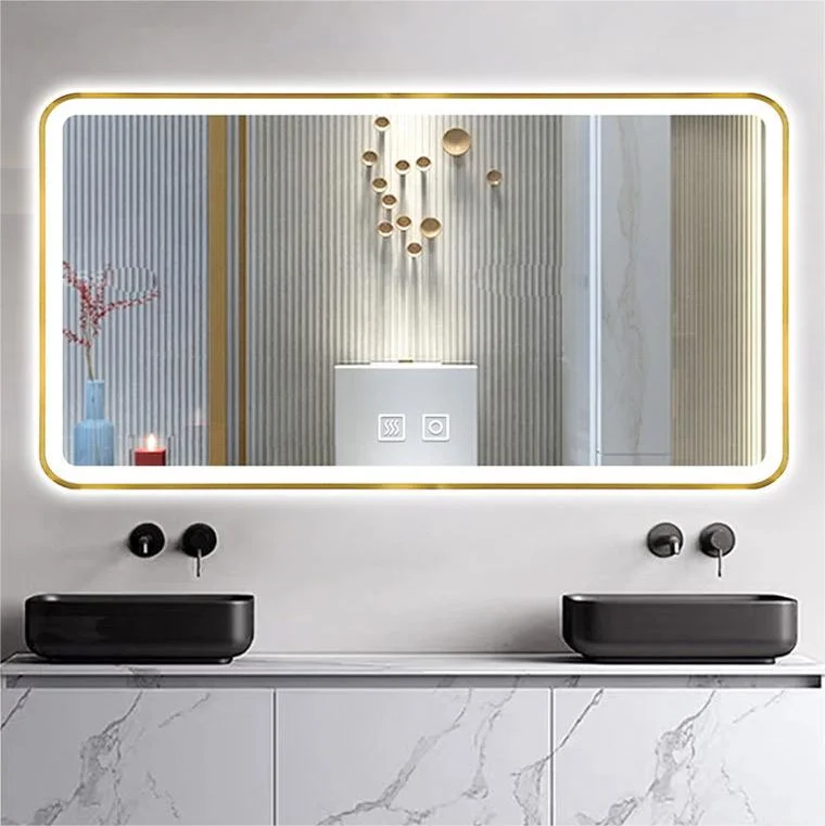 Großhandel Home Dekoration Wand hing Glas Spiegel Smart Home LED Badezimmerspiegel