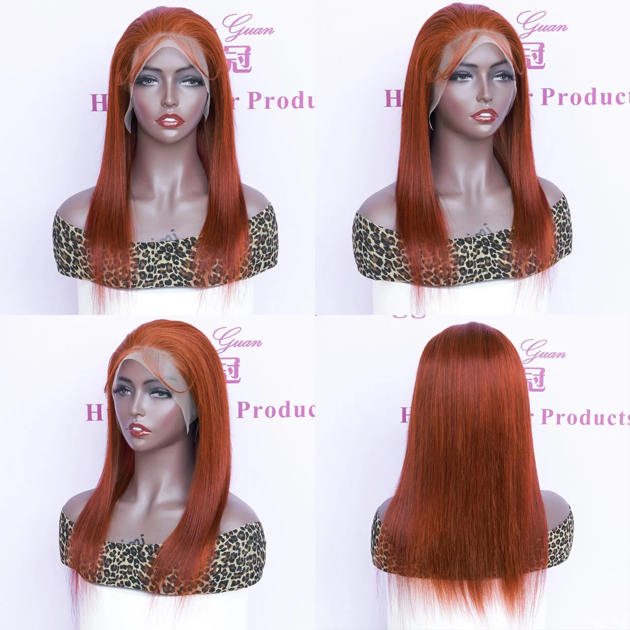 Longguan Hair Products Wholesale/Supplier Virgin Human Hair Straight Lace Front Wig