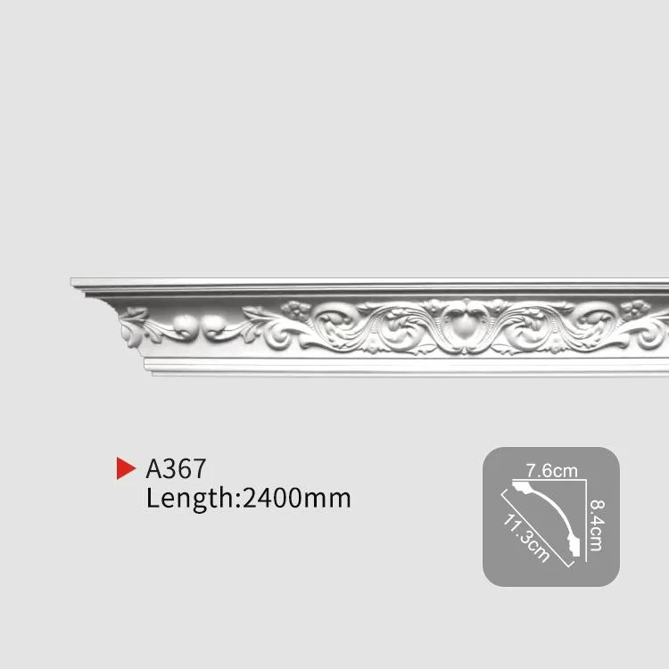 High quality/High cost performance  PU Carved Corner Cornice Ceiling Frame for Home Decoration