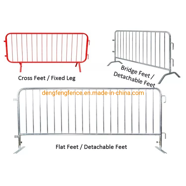 Road Safety Metal Portable Pedestrian Crowd Control Barrier Traffic Security Pedestrian Barricades