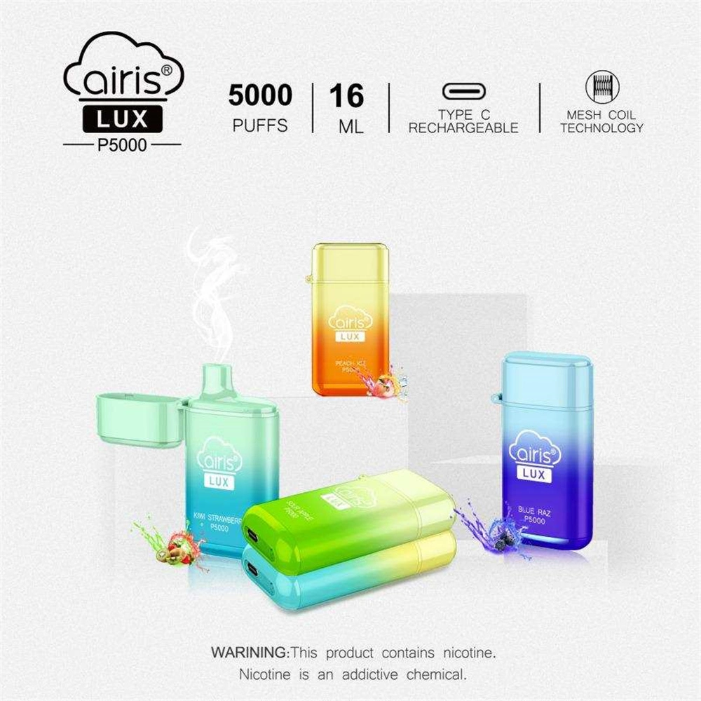 Airis Lux Vape desechable cigarrillo electrónico Pen 5000 Puff Bar Pod Pluma Elfbar vaporizador personalizado