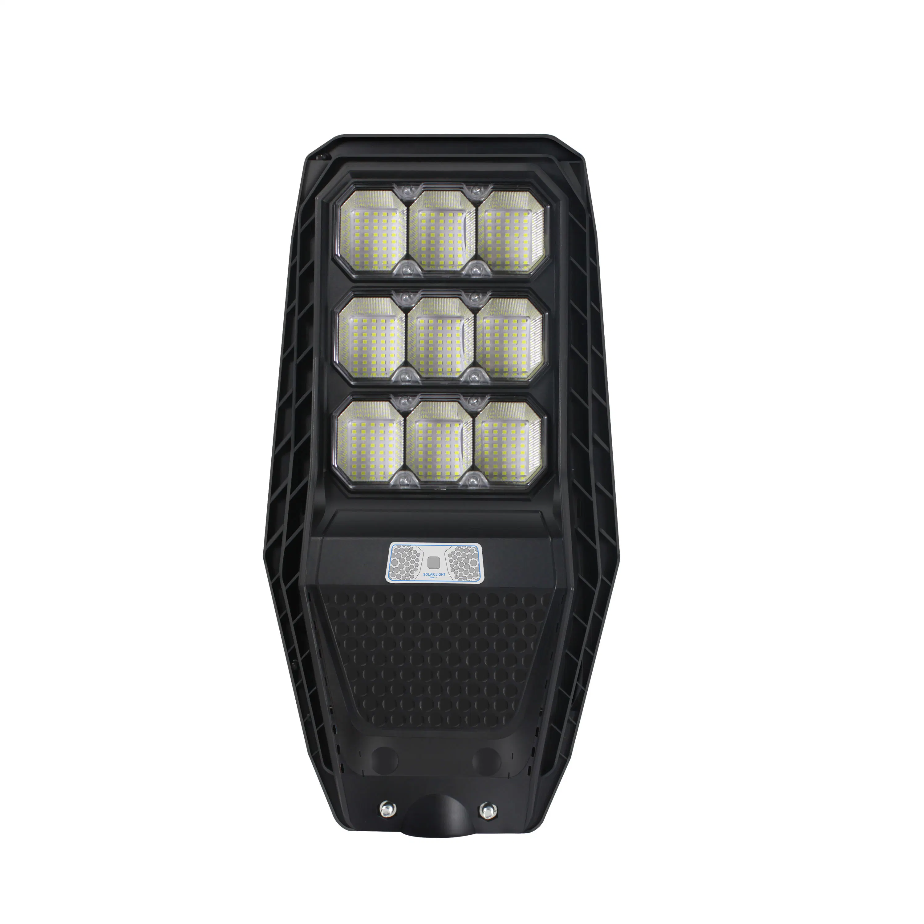 Nuevo producto 100W Power Post integrado todo en uno Solar Luz de calle Motion LED Luz de carretera automática para exteriores