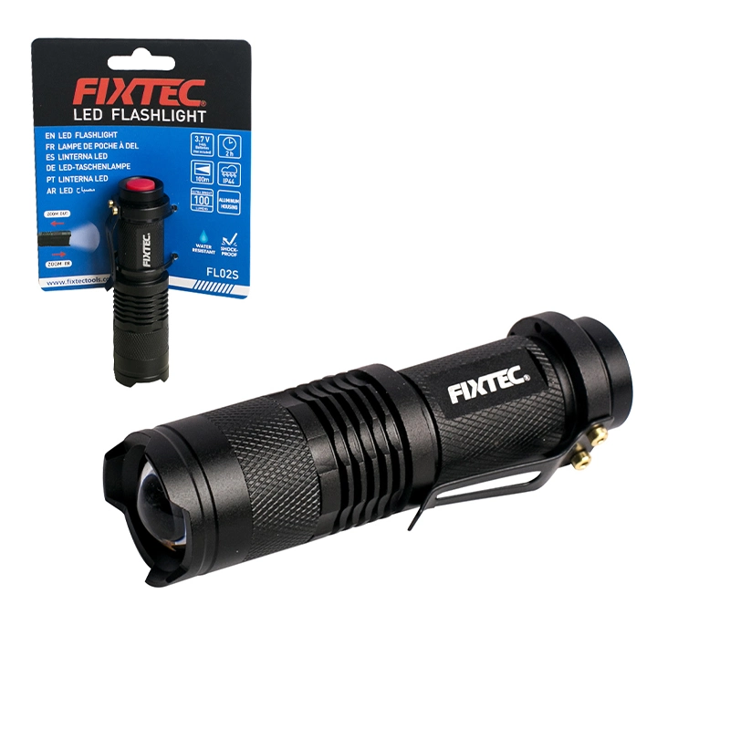 Fixtec Mini Flashlights Focus Adjustable Single Mode Tactical LED Flashlight Ultra Bright 1.5-3.7V