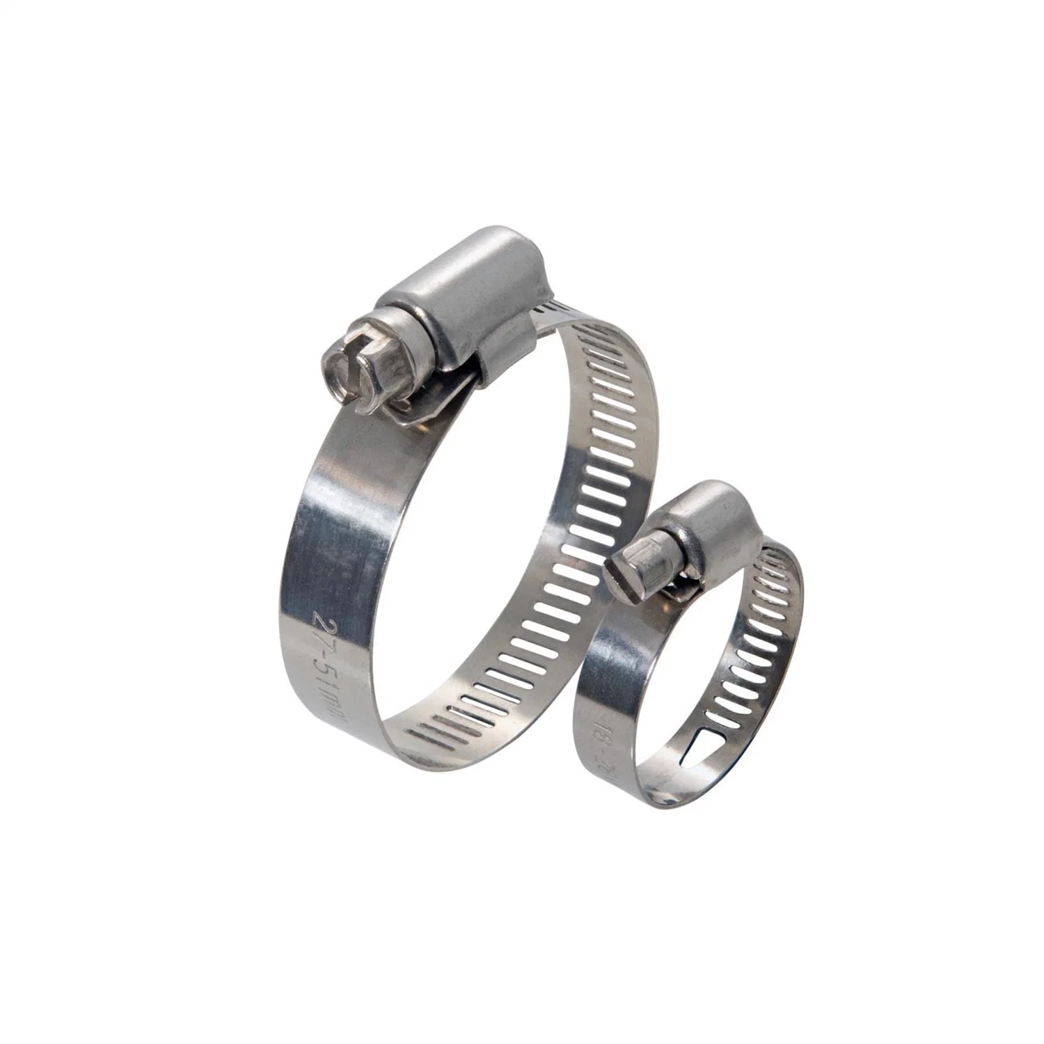 A (American) Type W1 Iron Steel Galvanized and W2 W4 Stainless Steel Preforated 8mm and 11.7mm Band Hose Pipe Worm Gear Pipe Clamp