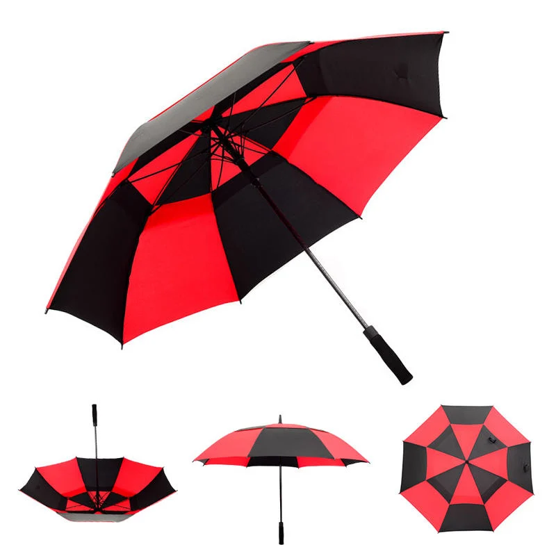 Breathable Large Size Superior Storm Resistant Ventilated Golf Umbrella Parasol