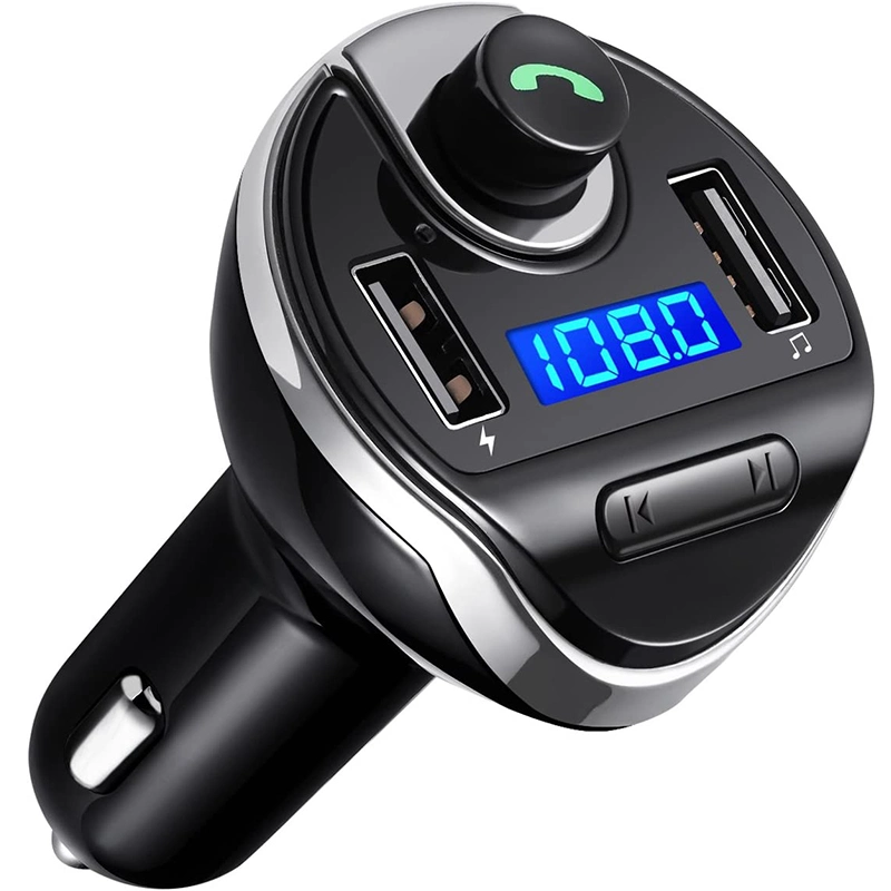 Transmisor FM llamada manos libres modulador FM inalámbrico puertos USB dobles Coche MP3 Radio Player Accesorios de coche