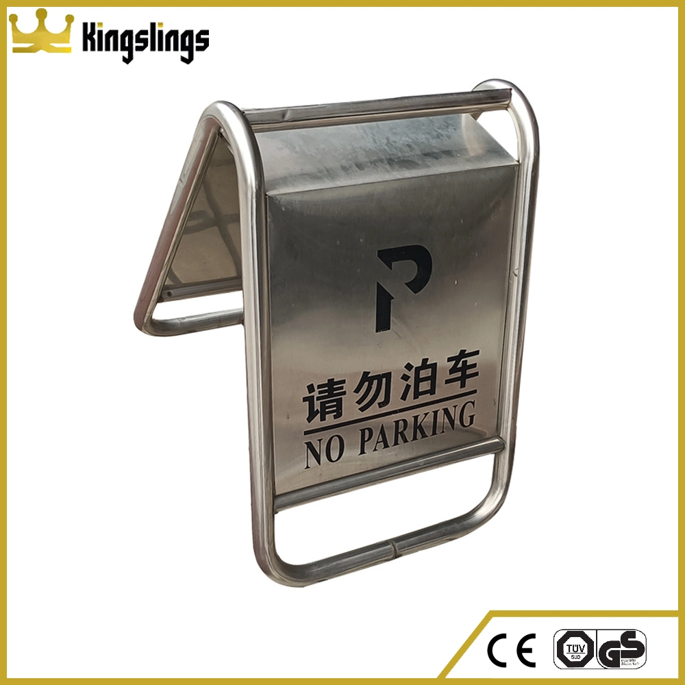 Kingslings Stackable Stainless Steel No Stop Full Parking Sign Board Stand