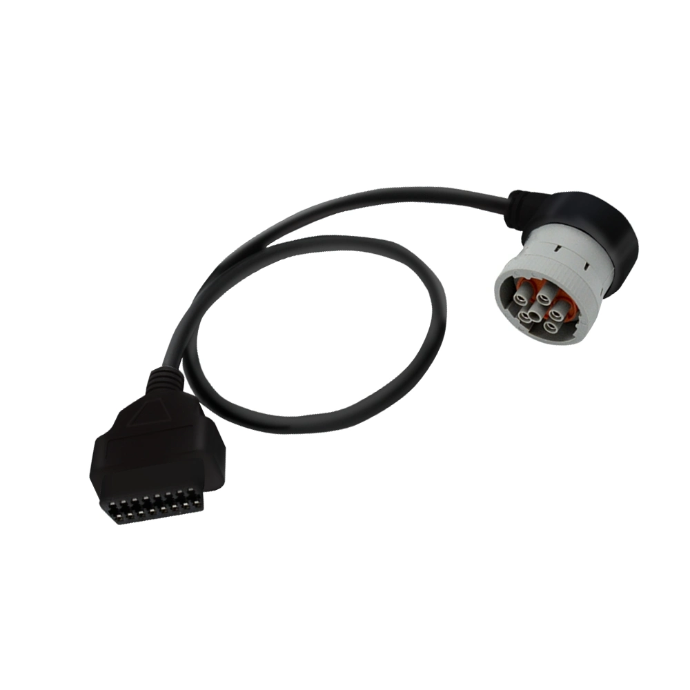 Conector macho J1708 6p en ángulo recto a conector hembra OBD2