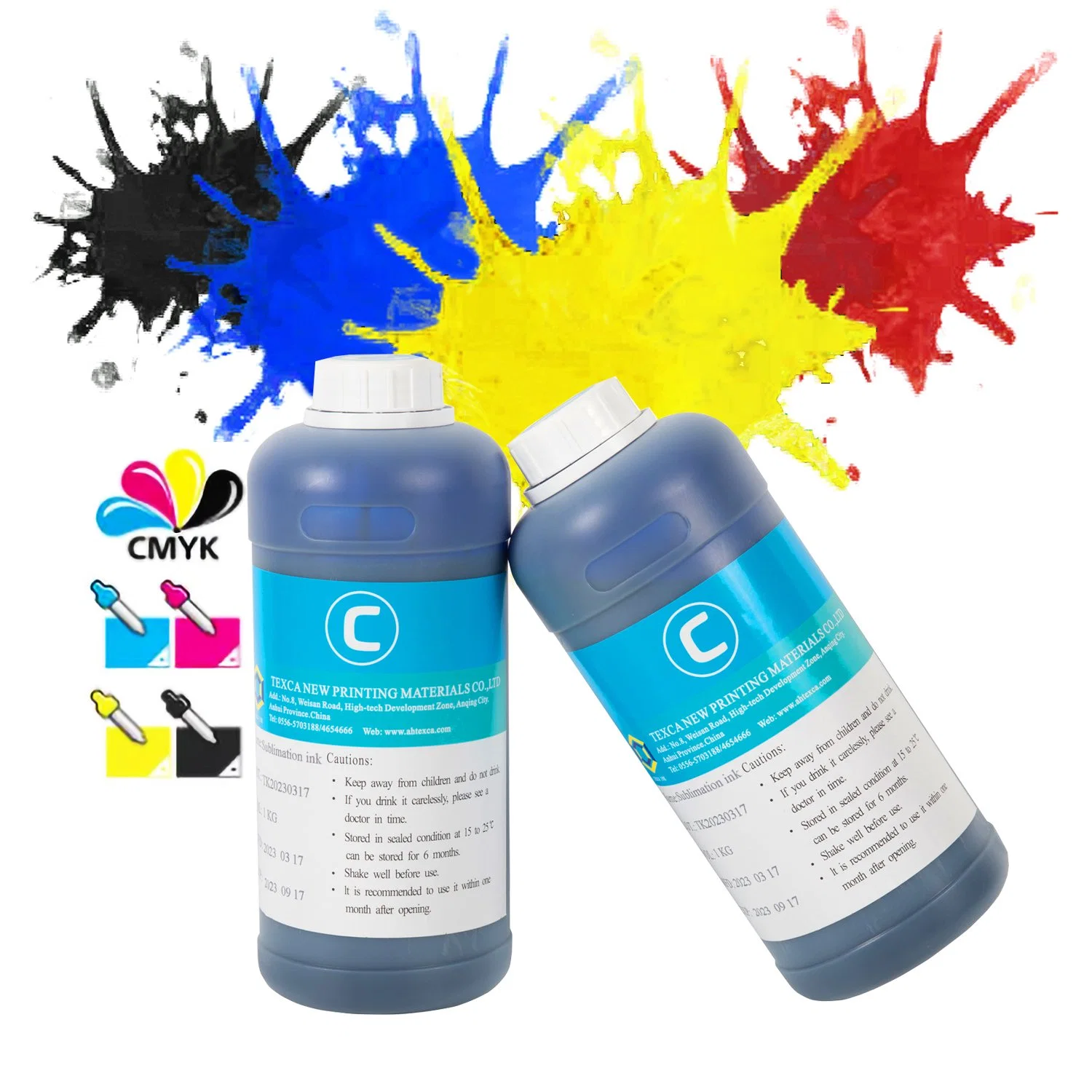 Printing Inks for Epson Printer Sublimation Ink T-Shirt Polyester Textile 2 Bottles New Design