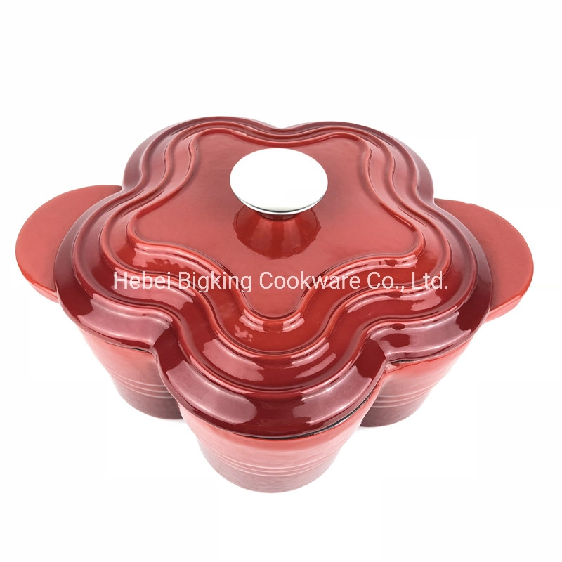 Amazon Enamel Coating Pot Flower Shape Pot for Stew Steak Good Kitchenware Tool