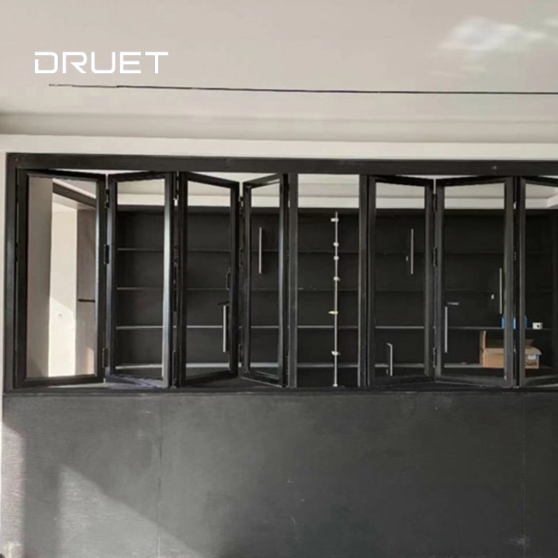 High quality/High cost performance  Sound Proof Aluminium Bifold Windows Glass Window Screens