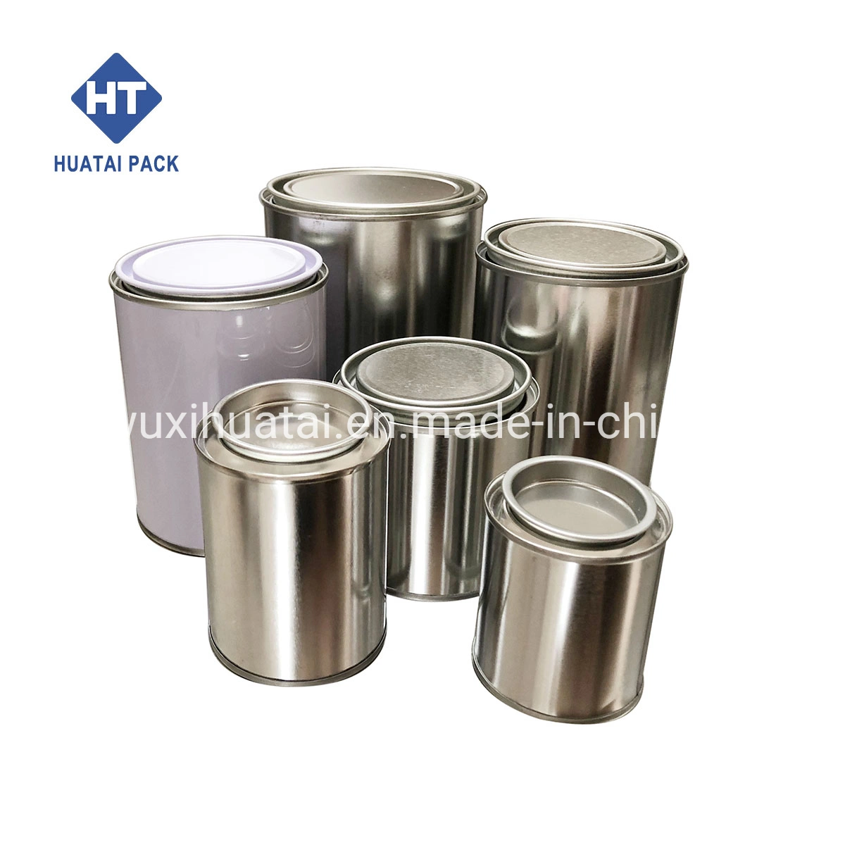 Paint Can with Lever Lid Metal Round Tin Can Packing for Glue and Coating