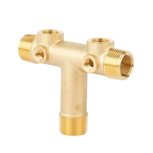 1&quot; Fip X 1&quot; Mip X 1&quot; Mip No-Lead Brass Tank Tee 1/4&quot; Drains 5&quot; Long