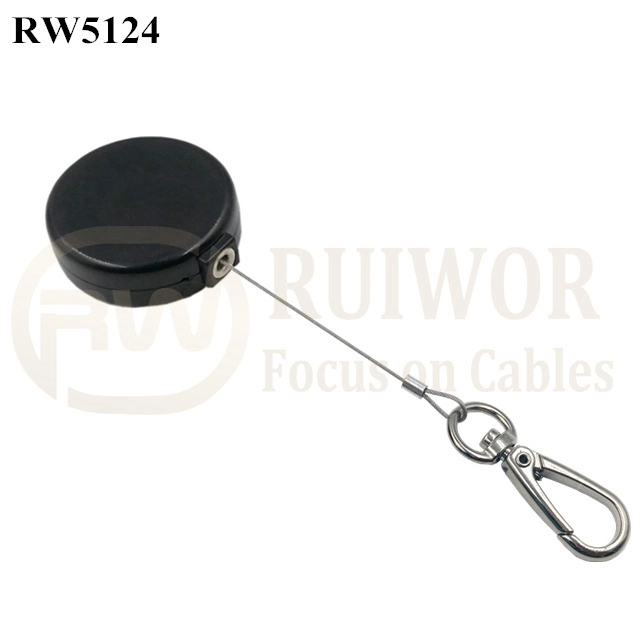 RW5124 Round Mini Anti Lost Recoiler Plus Key Hook