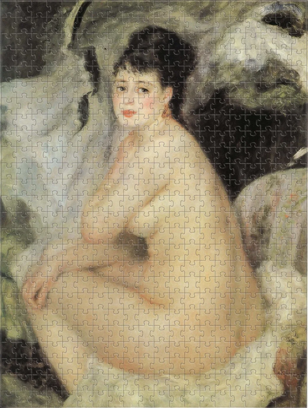 Sitting Nude Sexy Girl500 Piece Plastic Puzzle, Customizable Patterns and Sizes, Children&prime; S Toys Birthday Gift.