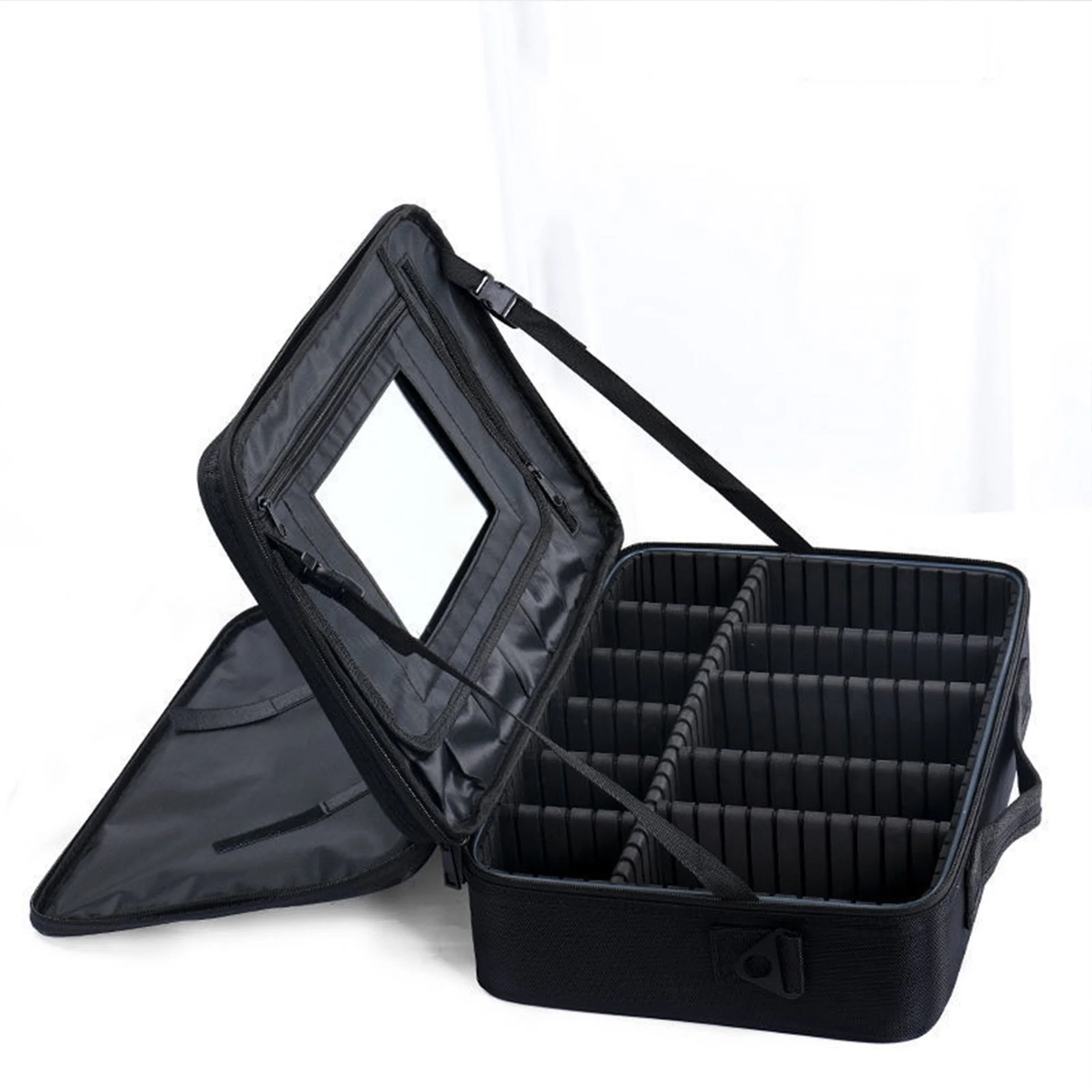 Professional Cosmetic Makeup Bag Organizer Makeup Boxes with Compartments Carry Travel Cosmetic Case