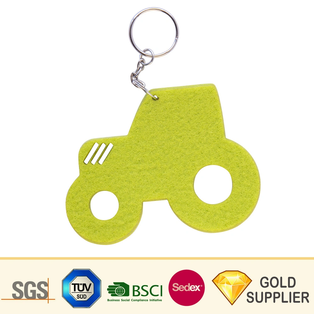 High quality/High cost performance Custom Bespoke Handmade Mini 3D Key Holder Blank Polyester Wool Fabric Key Tag Logo Printed Embroidery Felt Keyring for Promotion