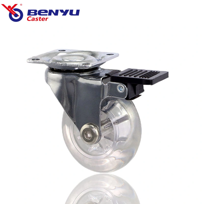 Wholesale/Supplier White Transparent Casters 1.5 Inch 2 Inch 3 Inch Swivel Furniture Decoration Casters