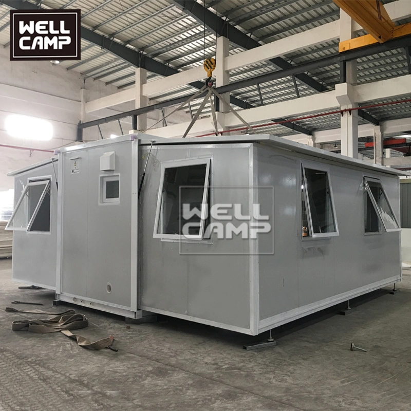 Ampliable Wellcamp contenedores prefabricados casa con dos dormitorios