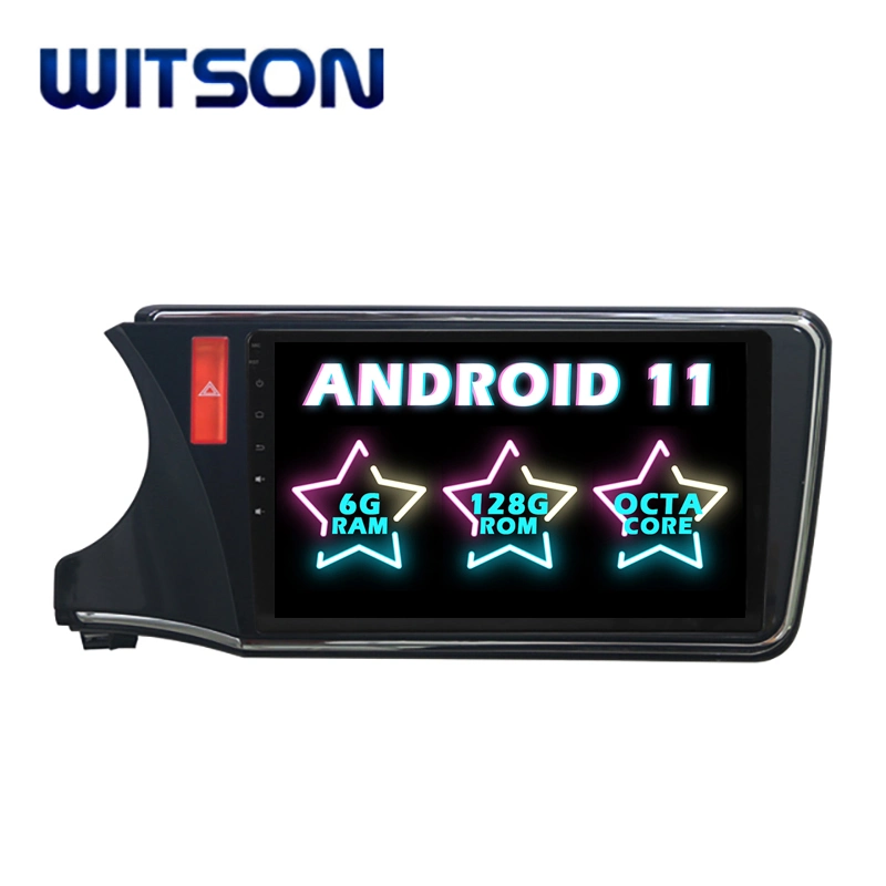 Witson Android 11 Car Multimedia Player para Honda 2014 Fit Volante à esquerda de 4 GB RAM Flash de 64 GB Ecrã grande em automóvel DVD Leitor