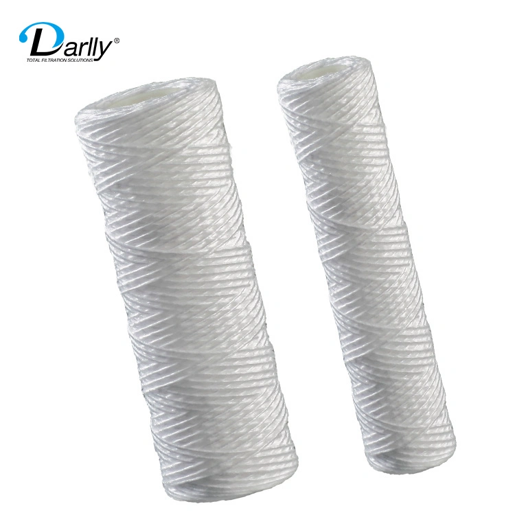 Darlly 20" 1/3&mu; M 63/115mm Glass Fiber String Wounded Water Filter Cartridge for Inks and Paints Filtration