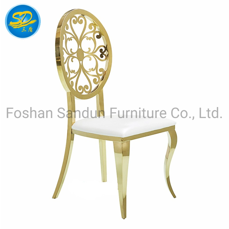 High quality/High cost performance  PU Leather Stainless Steel Dining Chair Furniture