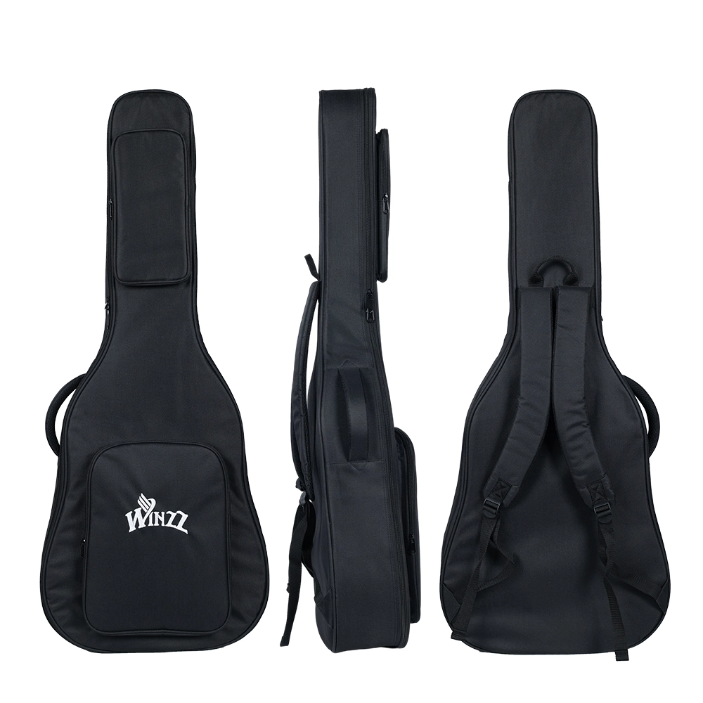 Custom 39 41pulgadas Concierto de guitarra clásica de color negro de bolsas de tela Oxford 600d de tela (BGW6015)