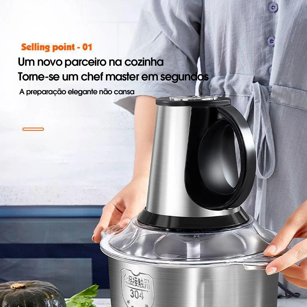 Hot vender barato precio de fábrica de alimentos de la cocina Cortador picadora de carne mejor hogar Mini 2L de acero inoxidable 3L Triturador eléctrico