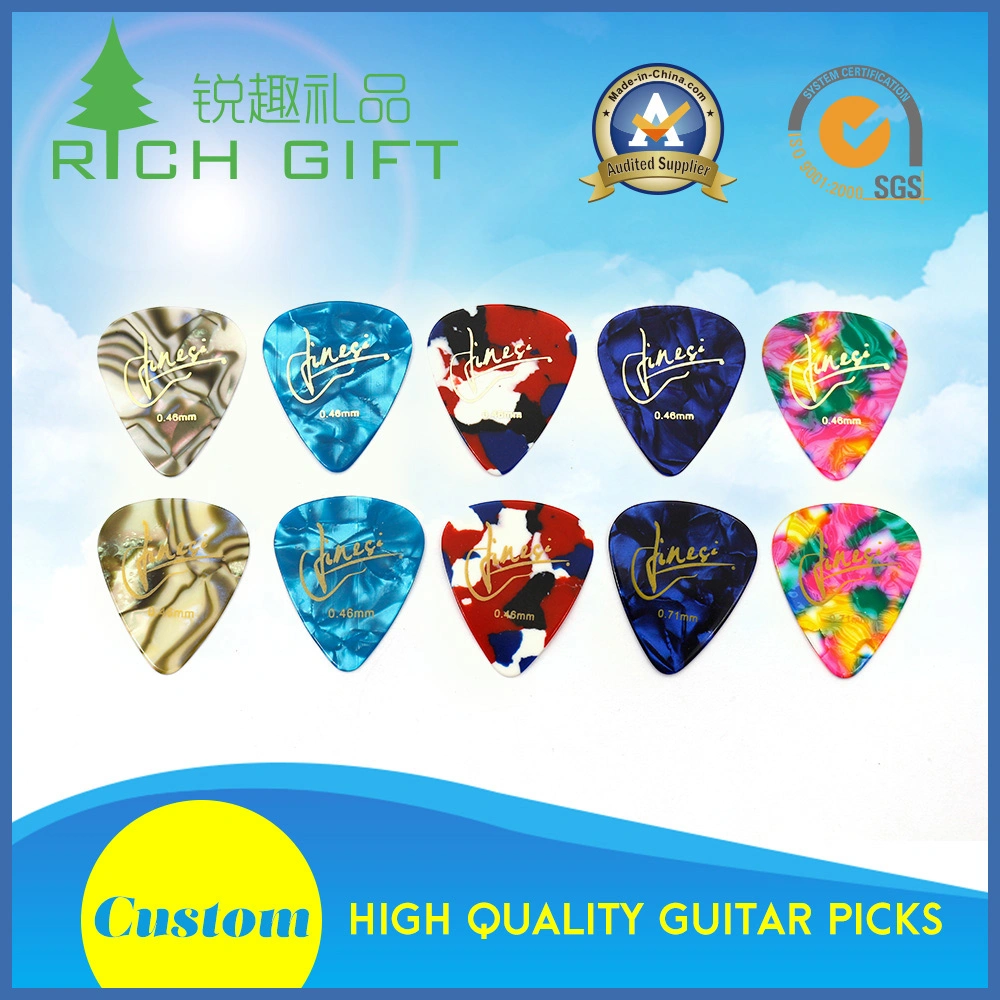 High quality/High cost performance  Hot Selling Colorful Customized Personalized Matting Surface Creative Nylon/Wooden/Stainless Steel Celluloid Ukulele Guitar Plectrum with OEM Brand