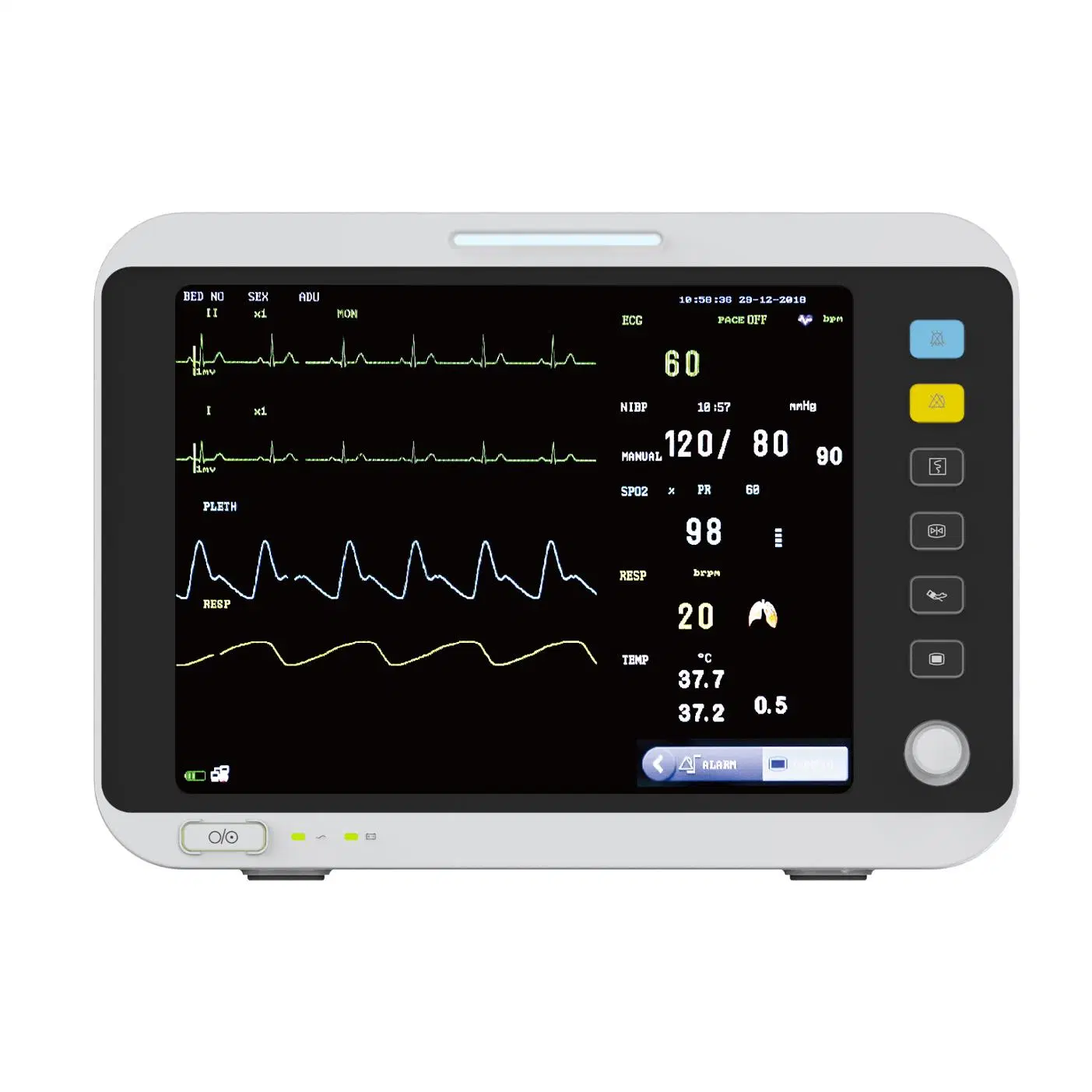 Soymed Vitalparameter Monitor Medizinische Krankenhaus Patientenausrüstung Multi Parameter Überwachung Des Zentralen Überwachungssystems