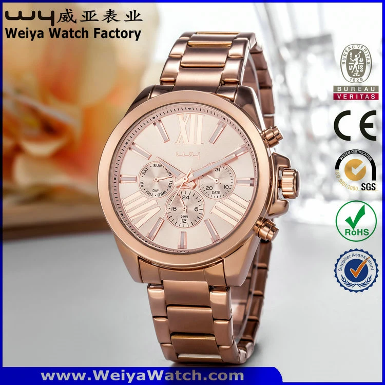 Hot Sale ODM Alliage occasionnel Quartz Mesdames montre-bracelet (Wy-106B)