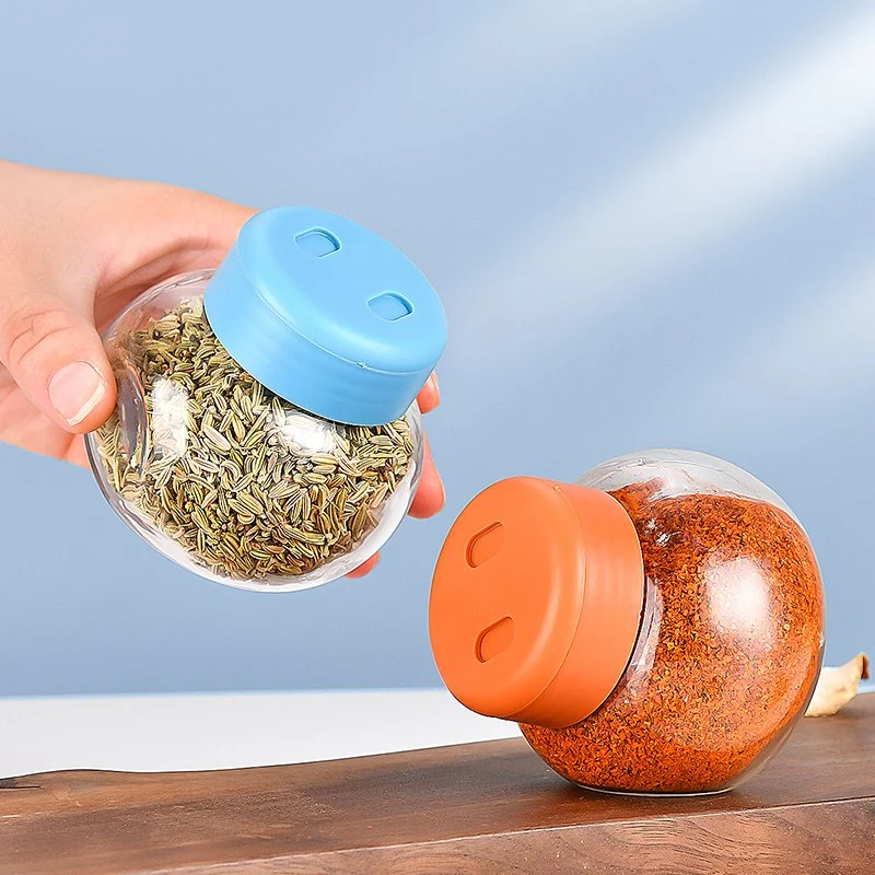 Bonitinha Vidro Suínos Spice Jar sal e pimenta Vidro Agitadores Agitador Spice dispensador de especiarias com orifícios de Fluidez