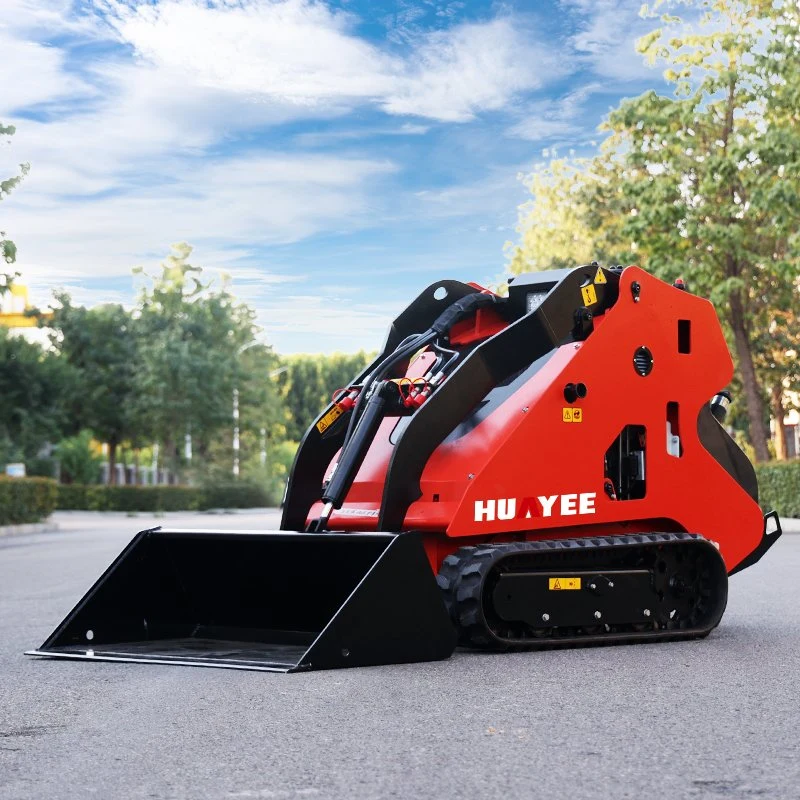 China Hy380 Mini Skid Steer Loader with Forest Mulcher 500kg Track Crawler Skid Steer Loader for Sale Fast Delivery