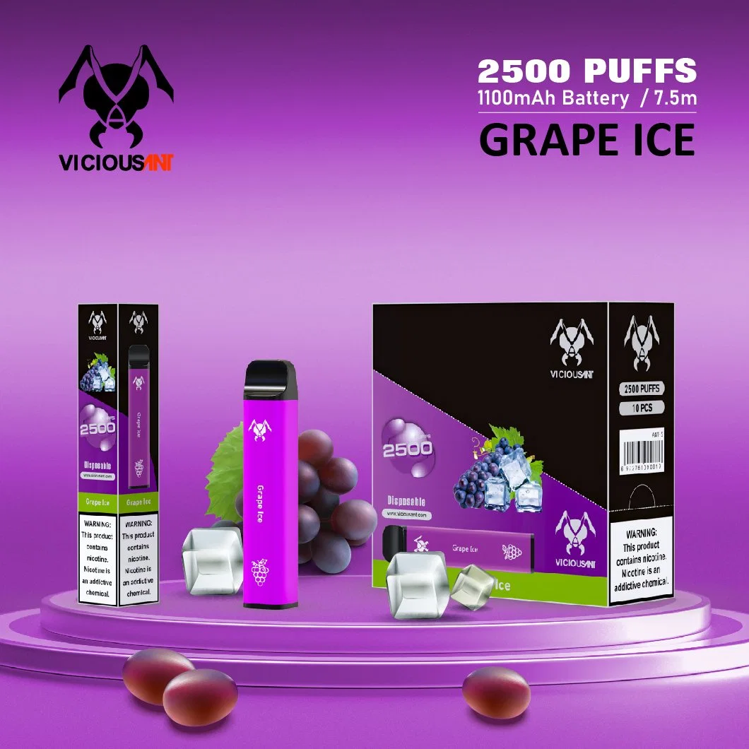 Shenzhen Factory Elektrische Zigarette Vaper 2500 Puff 2ml Air Pods Einweg Shisha Pen 12 Geschmacksrichtungen kein Nikotin E Cig Shop Ivida Wholesale Vape Pod