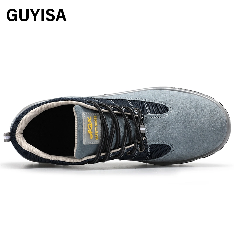 Guyisa Wear-Resistant Smash Proof and Stab Proof Work Shoes Safety Shoes for Men