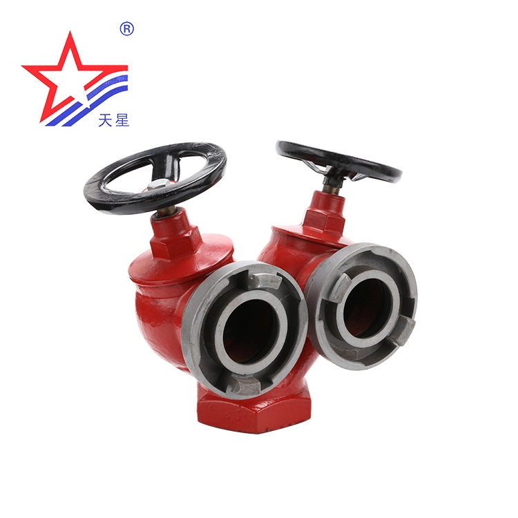 Double Body, Double Outlet Pressure Reducing and Steadying Indoor Hydrant, Fire Valve