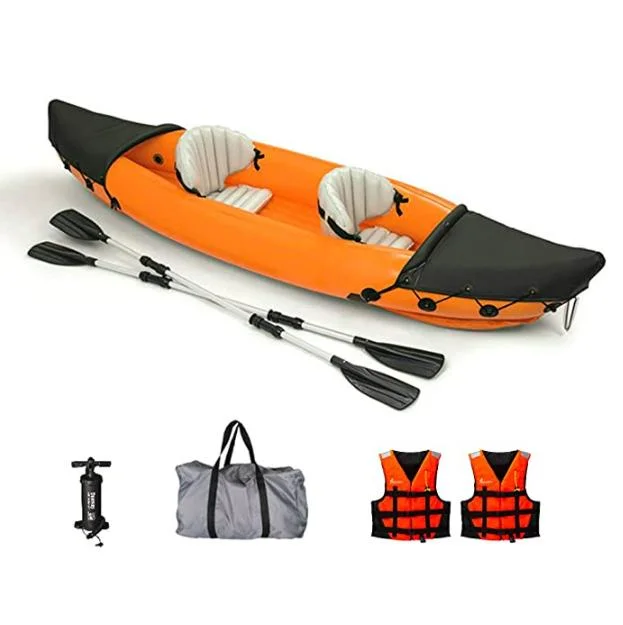 Trending 2 Person Drop Stitch PVC Aufblasbare Kajak Kanu Rudern Boot für Erwachsene