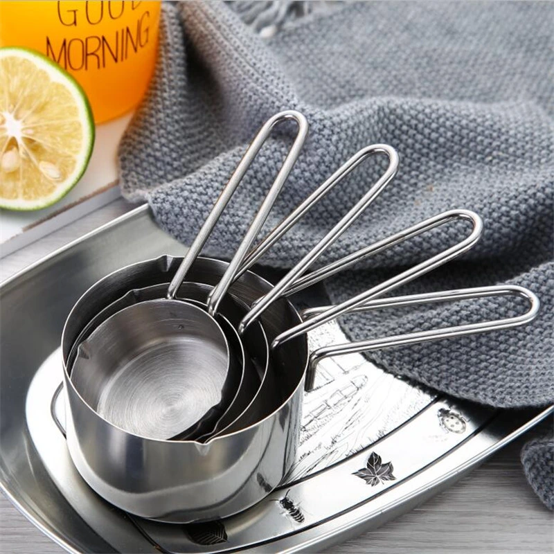 Professional Stainless Steel Grade Measuring Cups for Measuring Dry or Liquid Ingredients Wbb15944