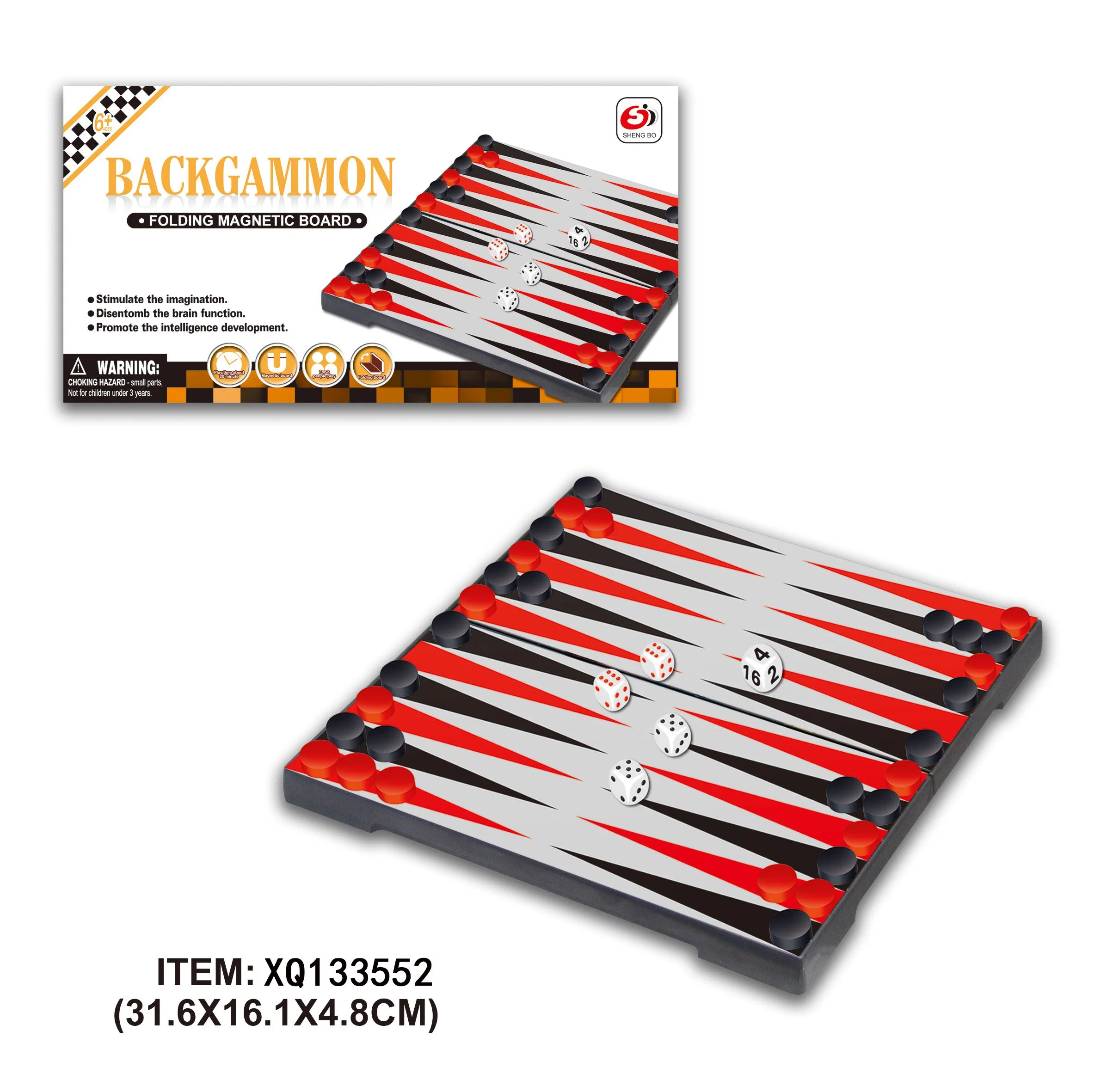 Magnetic Folding Backgammon Interactive Early Education Puzzle Board Game Magnetic Board Game