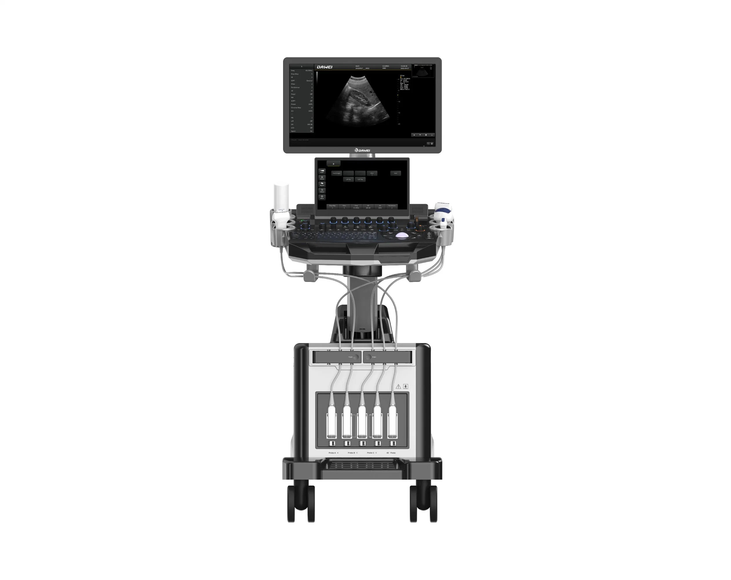 O Dawei promove principalmente o instrumento de diagnóstico ultra-sónico totalmente digital para Obstetrícia e ginecologia