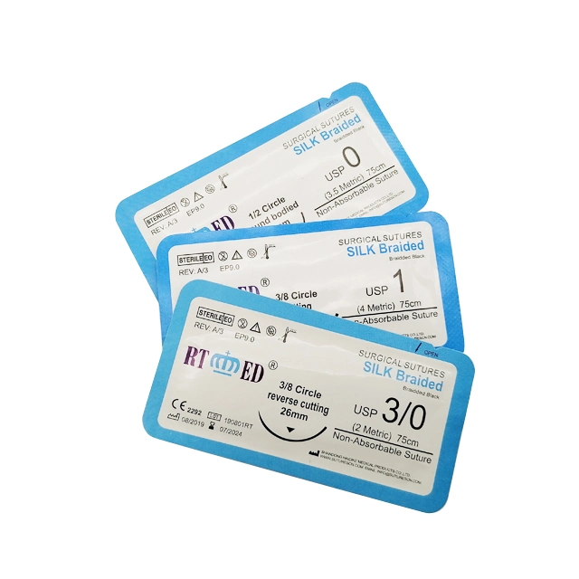 Sterile Polyester /Lylon/ Silk /Pdo /Chromic /Pgcl /PGA / Polypropylene Surgical Sutures