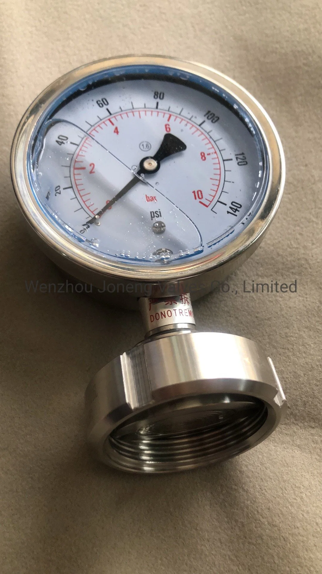 Stainless Steel Sanitary Male Connection Diaphragm Pressure Gauge