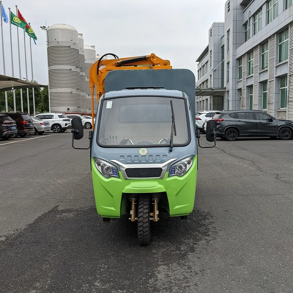 China Electric Luxury Side Street / Road Cargo Garbage Dreirad LKW Preis mit Türen-3,6cbm in Wohngesellschaften, Schulen, Industrieparks, Fabrikbereiche