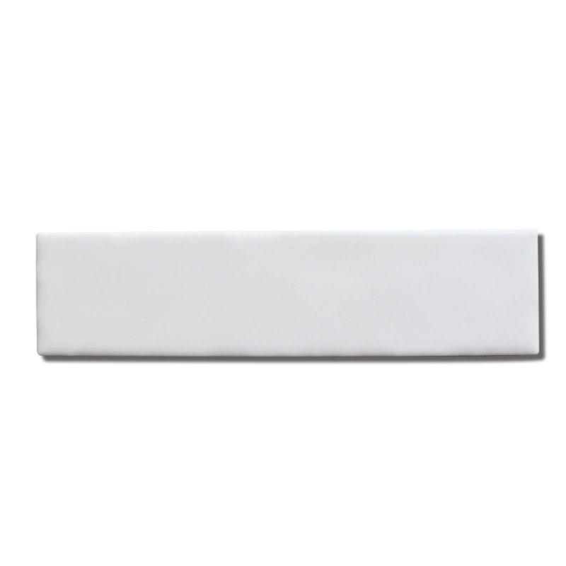 50x200mm Blanc mat carreaux en céramique décorative métro Handcraft Wall Tile