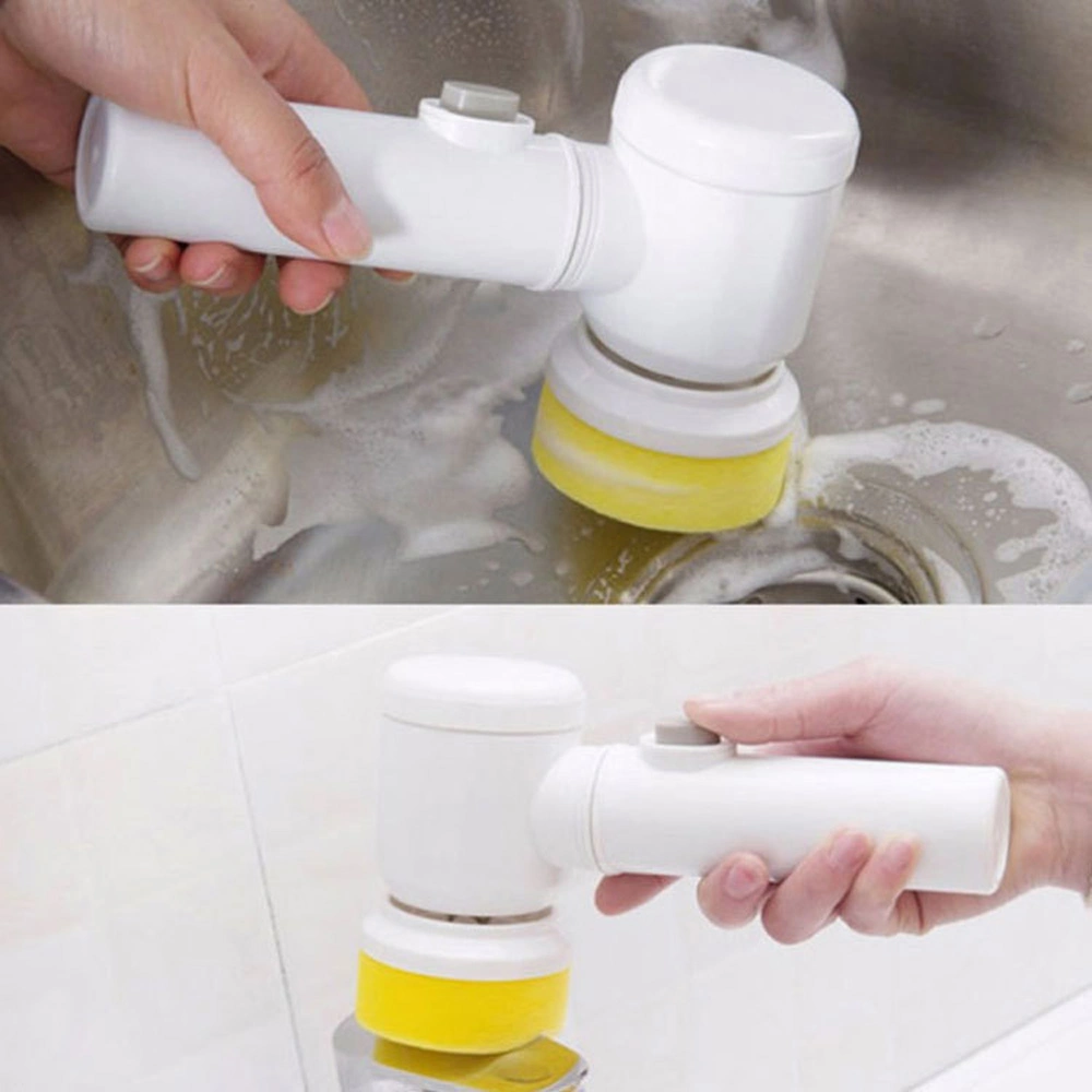 5-in-1 Handheld Electric Brush Kitchen Bathroom Sink Toilet Tub Bathtub Cleaning Tool Bl15756