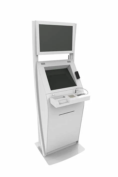 Vertical LCD Touch Screen Library Kiosk for Book Checking