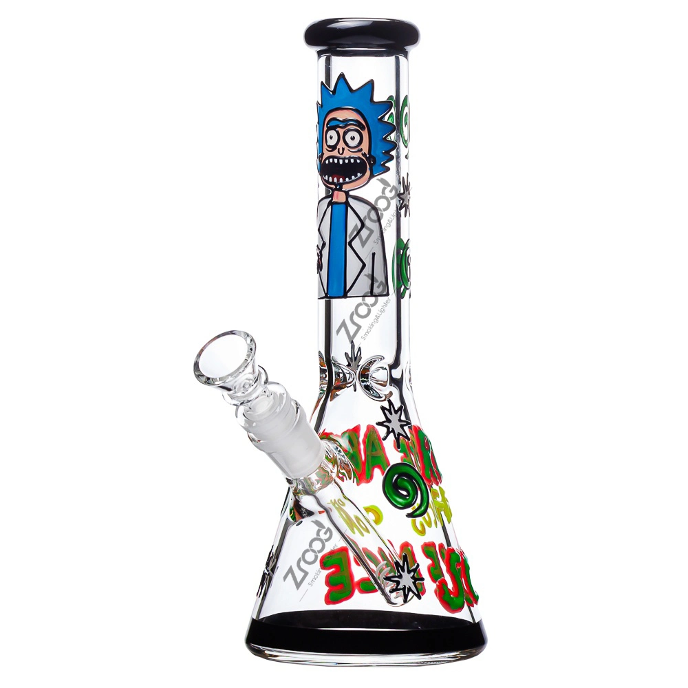 10" Cartoon Glass Water Pipe Hookah DAB Rig Water Pipe