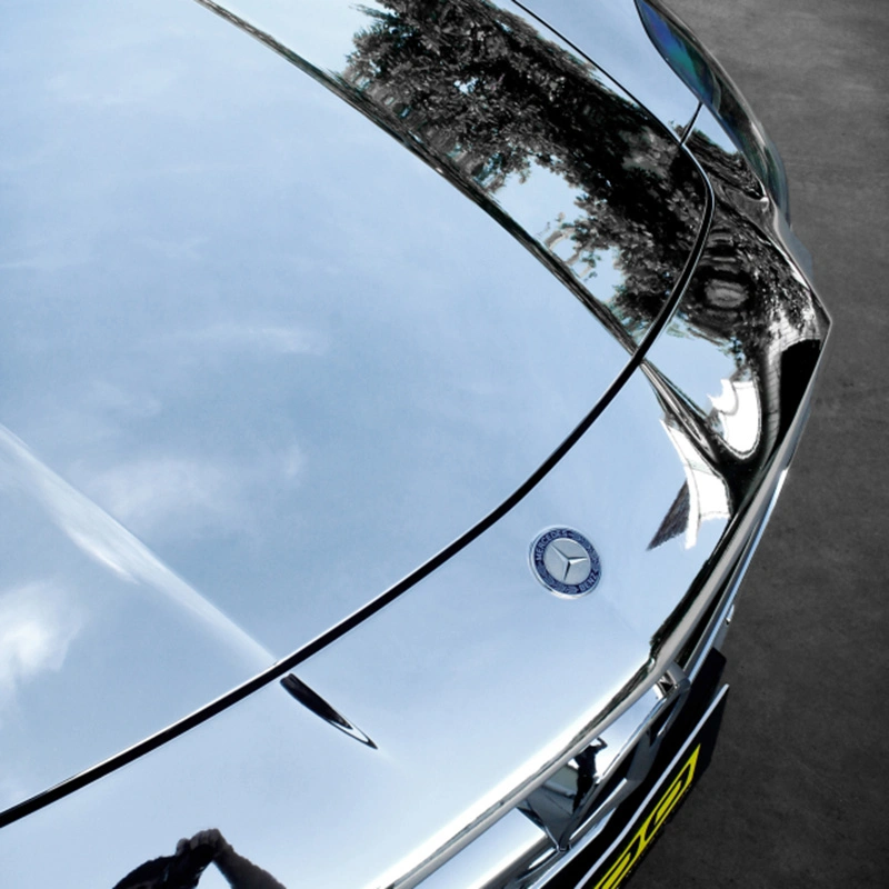 Tsautop 1.52*18m High Stretchable Silver Mirror Chrome Car Wrap Vinyl Body Sticker