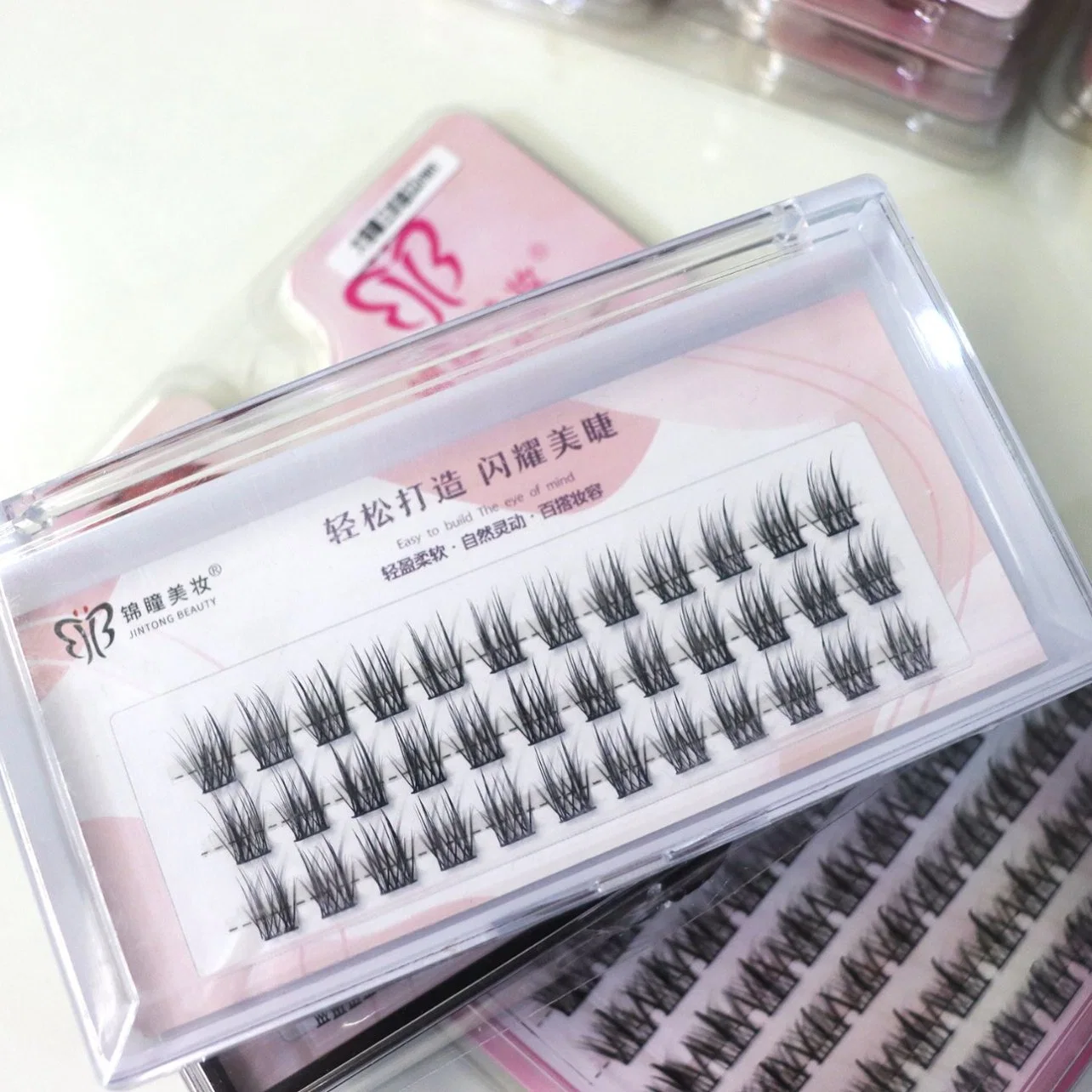 DIY Jintong Lashes Kit Pre Cut Eyelashes Ribbon Lash Extensions Private Label DIY Eyelash